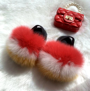 Kids Faux Fur Sandals