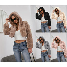 Load image into Gallery viewer, Faux Fur Zipper Short Coat
