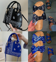 Load image into Gallery viewer, Bandana Purse And Slipper Set
