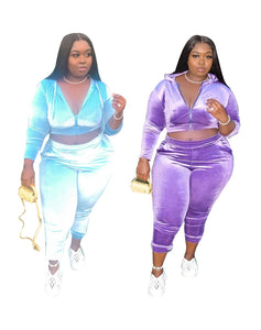 Plus Size Velvet Sets