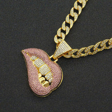 Load image into Gallery viewer, HipHop Lip Necklace
