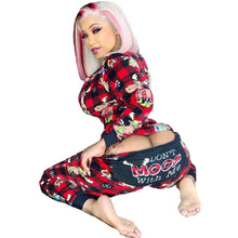 Load image into Gallery viewer, Christmas Hooded Onesie Pajamas with Butt Flap
