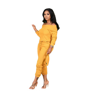 Plus Size Women 2 pcs Off Shoulder Set