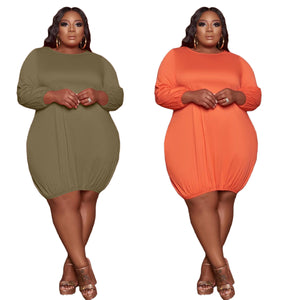 Plus Size Long Sleeve Dress