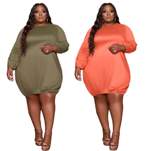 Plus Size Long Sleeve Dress