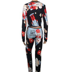 Christmas Hooded Onesie Pajamas with Butt Flap