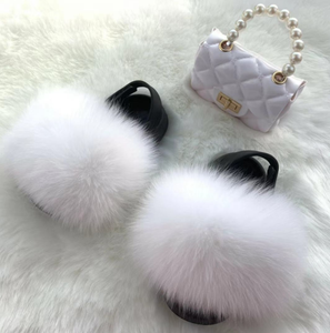 Kids Faux Fur Sandals