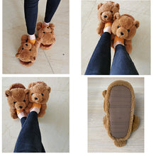 Load image into Gallery viewer, Open Toe Bear Slippers
