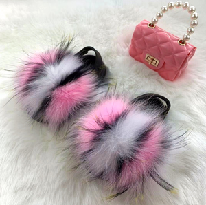 Kids Faux Fur Sandals