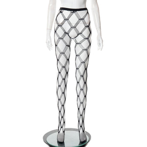 Mesh Perspective Hollow Hole Leggings