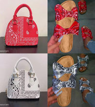 Load image into Gallery viewer, Bandana Purse And Slipper Set
