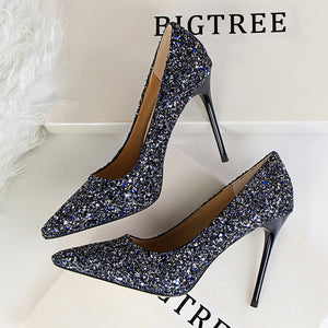 Woman Glitter Heels