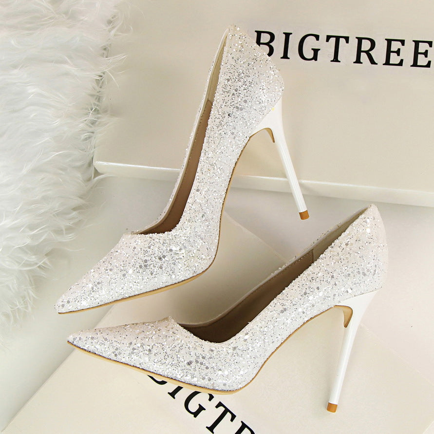 Woman Glitter Heels