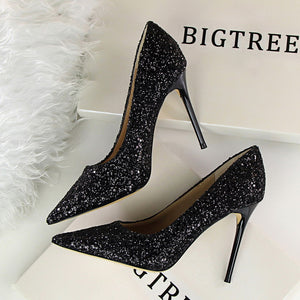 Woman Glitter Heels