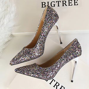 Woman Glitter Heels