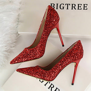 Woman Glitter Heels