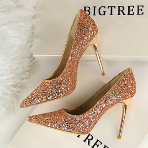 Woman Glitter Heels