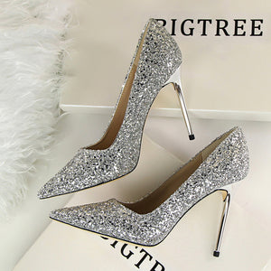 Woman Glitter Heels