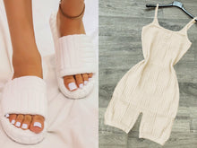 Load image into Gallery viewer, Knit Jumpsuit with Slides Set
