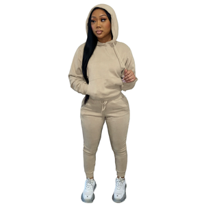 Cotton Fleece Hoodie Set