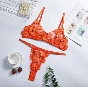 Sexy Lace Flower Bikini Set