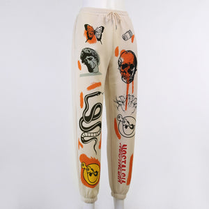 Casual Sports Pants - Skull Style [Cotton Material]