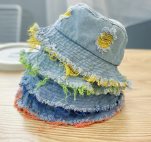 Load image into Gallery viewer, Summer Outdoor Hat Denim Bucket Hat
