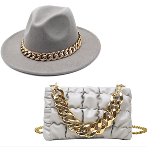 Fedora Hat with Bag Set