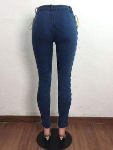 Tie Up Jeans Pants