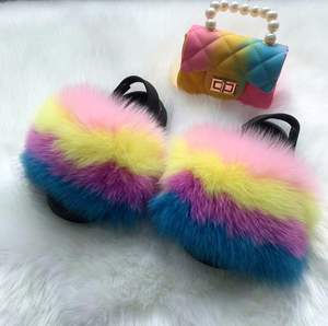 Kids Faux Fur Sandals