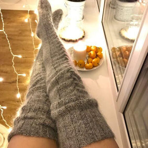 Women Thigh High Knitted Socks