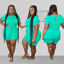 Load image into Gallery viewer, Plus Size Short Sleeve Jumpsuits
