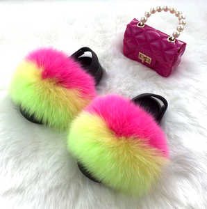 Kids Faux Fur Sandals