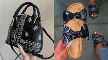 Load image into Gallery viewer, Bandana Purse And Slipper Set
