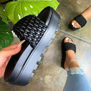 Women Open Toe Platform Slipper