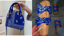 Load image into Gallery viewer, Bandana Purse And Slipper Set
