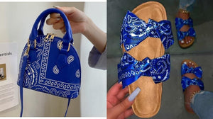 Bandana Purse And Slipper Set