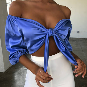 Silky Bow Shirt