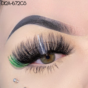 Synthetic Colorful Glitter Lashes （MOQ 10）