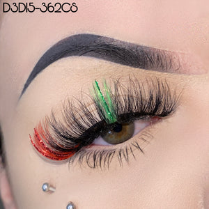 Synthetic Colorful Glitter Lashes （MOQ 10）