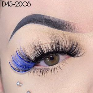 Synthetic Colorful Glitter Lashes （MOQ 10）