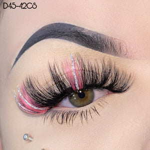 Synthetic Colorful Glitter Lashes （MOQ 10）