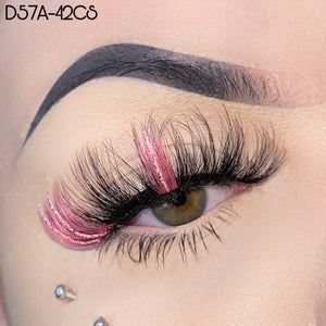 Synthetic Colorful Glitter Lashes （MOQ 10）