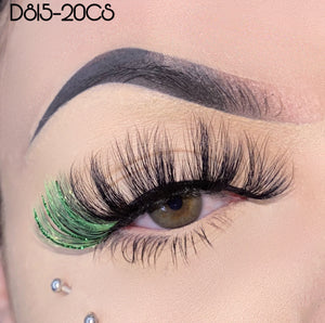 Synthetic Colorful Glitter Lashes （MOQ 10）