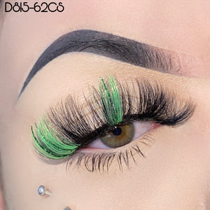 Synthetic Colorful Glitter Lashes （MOQ 10）