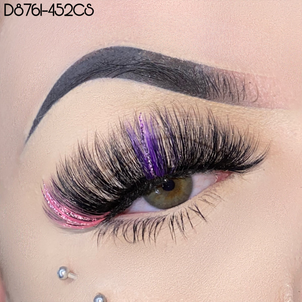 Synthetic Colorful Glitter Lashes （MOQ 10）