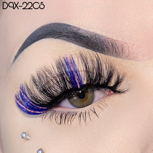 Synthetic Colorful Glitter Lashes （MOQ 10）