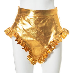 Shiny PU Shorts