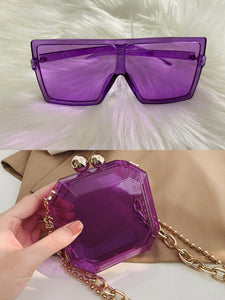 Arylic Bag wirh Shades Set