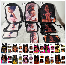 Load image into Gallery viewer, Customized Printed Book Bag 3 Pcs Set  Free Shipping
